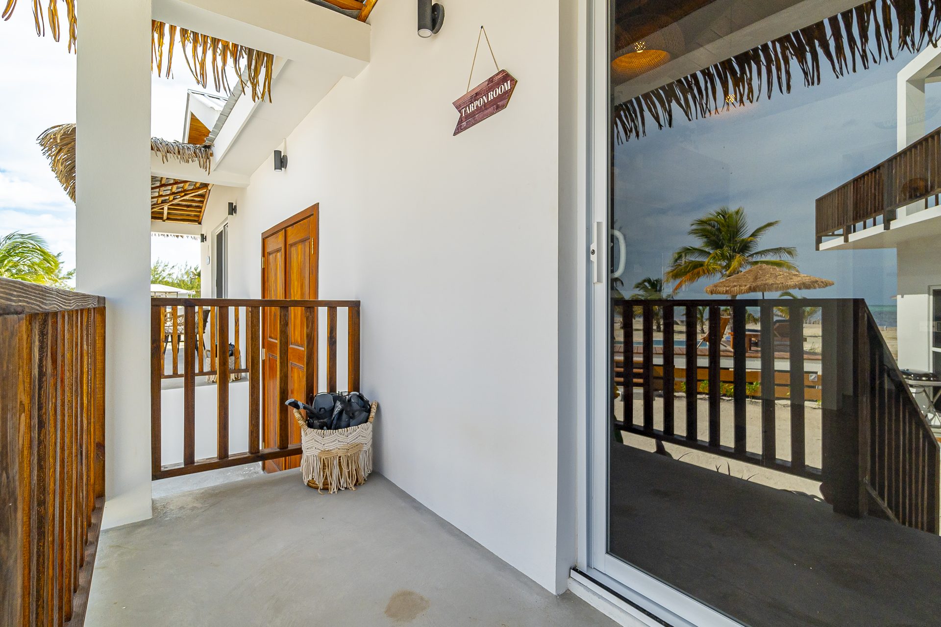 Tarpon Room porch looking out toward the property