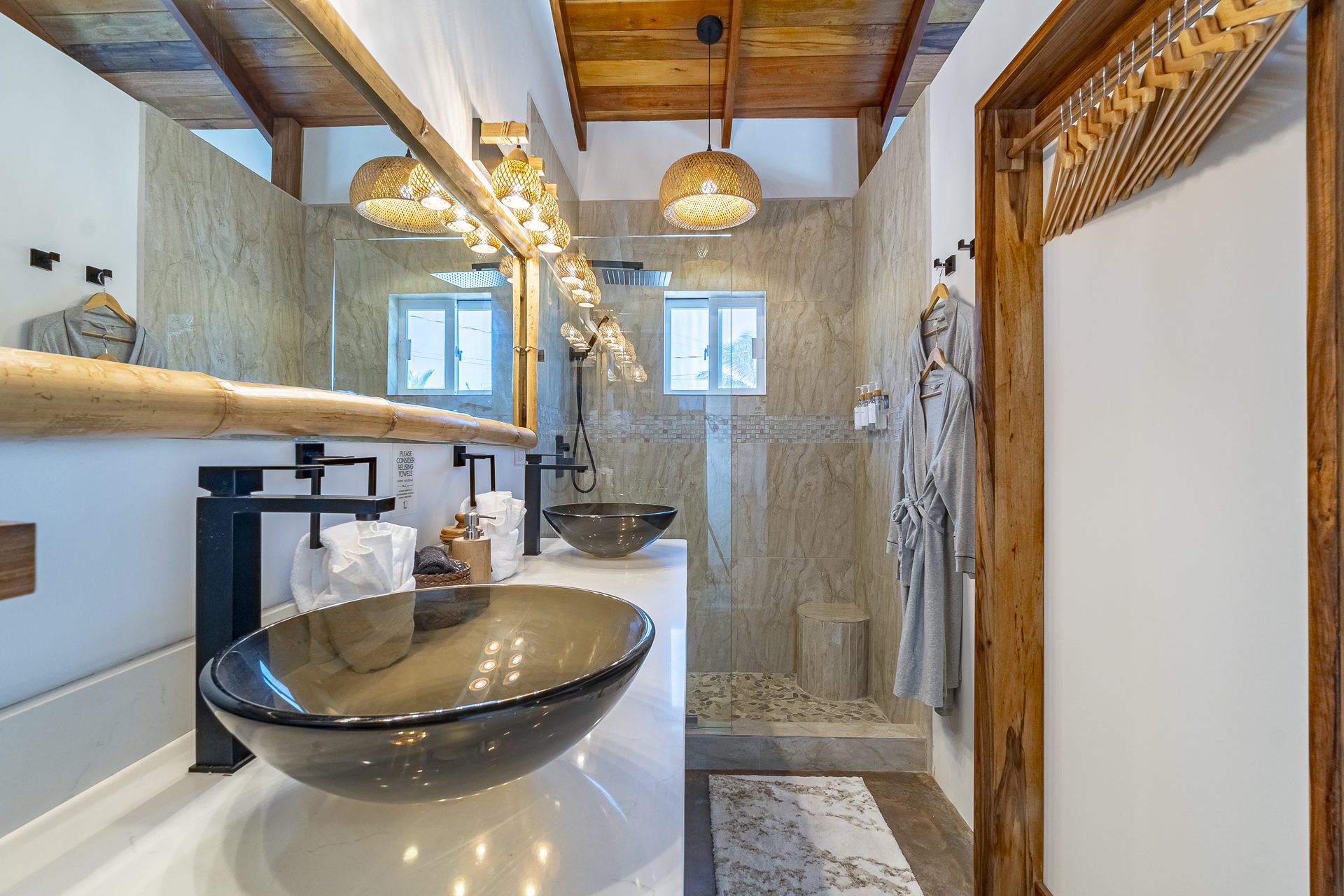 Tarpon Room vanity and walk-in shower